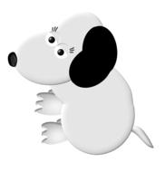 dog white puppy drawing