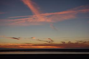 Cloudy Pink Sunset skyline