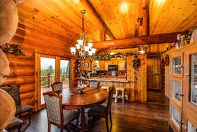 Rustic Kitchen Logs interior