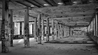 old Factory Black White