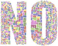 yes no typography type text words