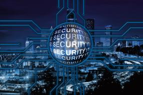 police security city as background