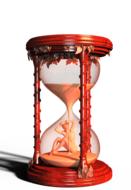 hourglass time clock drawing