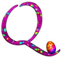 alphabet letter initial easter egg