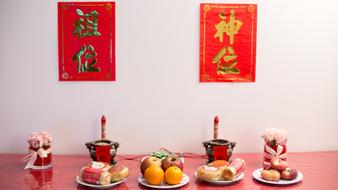 tea set with fruit