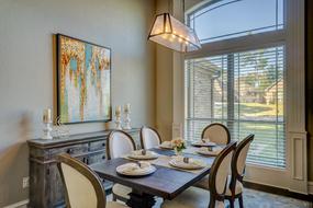 Dining Room in a white interior