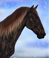 painting digital art horse