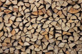 folded triangular firewood