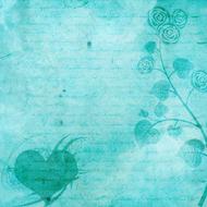 background scrapbooking paper green heart drawing
