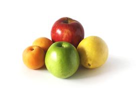 Ripe sweet colored fruits