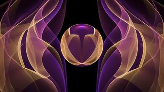 fractal glass ball bright sphere