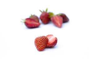red , berry, half, food, blur, harvest