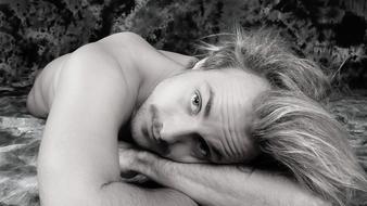 Man Face Portrait black and white
