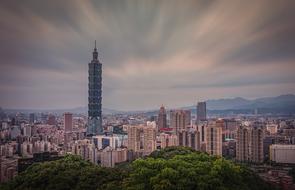 taipei 101 supertall skyscraper in city, taiwan, taipei