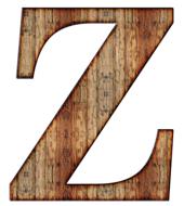 z, wooden initial alphabet letter drawing