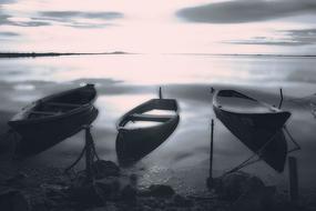 Boat Lake Water Black And