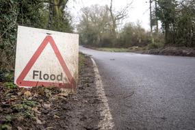 Flood Road Sign