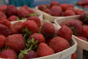 sweet strawberries in a box