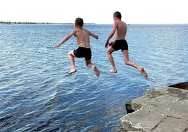 Students Jumping