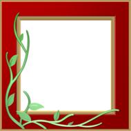 red frame border leaf stem