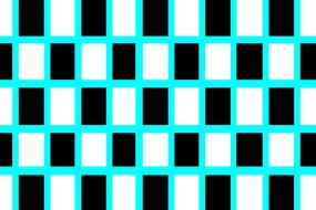 black and white blue squares pattern