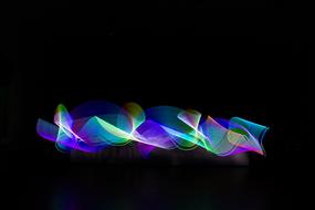 light painting light night