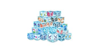 transparent cubes with the logo