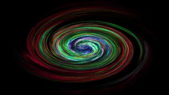 colorful spiral at black background