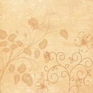vintage background with leaves and swirls