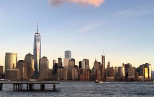 Beautiful cityscape of the coast of Manhattan in New York, USA