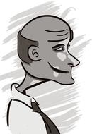 funny man with a bald head