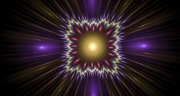 fractal rays geometry space glow drawing