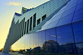 glass facade of Latvian National Library