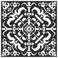 vintage mosaic pattern decorative drawing