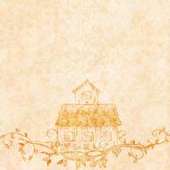 background scrapbooking paper house drawing