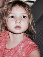 Little Girl with big dark eyes