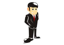 man suit job drawing