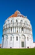 Baptistery in Pisa on a sunny day