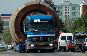 truck with heavy cargo