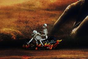 Biker Skeleton Creepy
