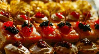 canapes with salmon