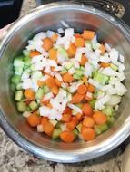 chopped vegetables for cooking