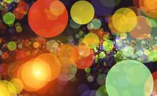 bokeh, lot of colorful lights