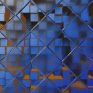 background abstract structure blue orange drawing