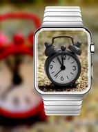 Alarm clock in a wristwatch frame