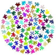 jigsaw puzzle pieces abstract art