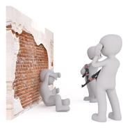 punishing the man against the wall