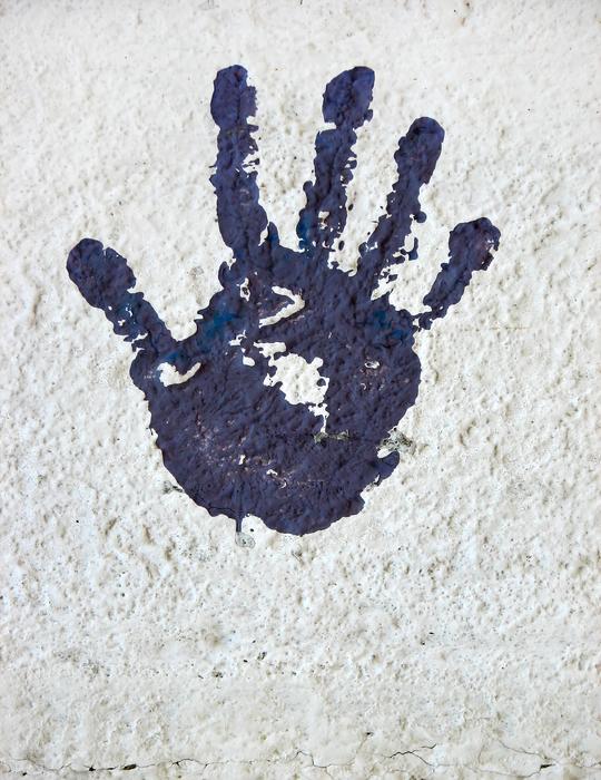 handprint on the wall