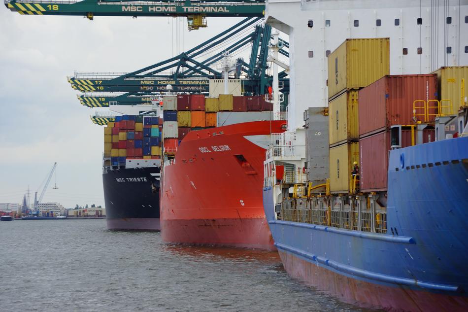 Antwerp Belgium port ship