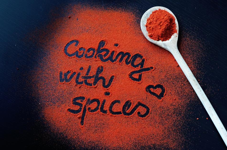 spices with a signature on the table